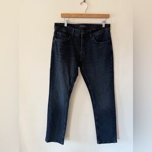 Classic Dark Blue Slim Straight Jeans